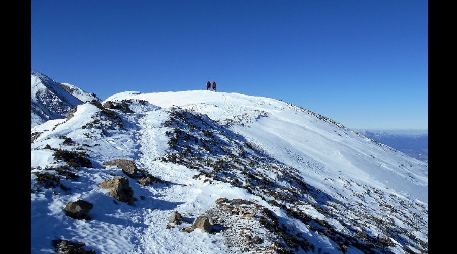 積雪期の南アルプス仙丈ケ岳山頂